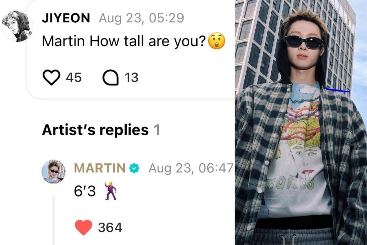 Martin de CORTIS revela su impresionante estatura Martin de CORTIS revela su impresionante estatura