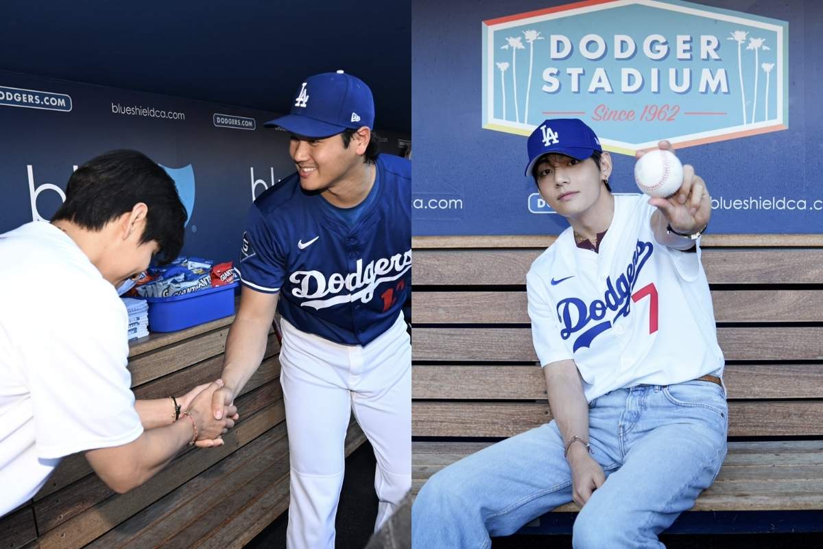 V de BTS realiza un strike perfecto en su primer lanzamiento en el Dodger Stadium