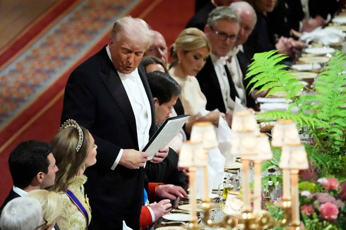 Donald Trump elogia a la princesa Kate Middleton en el banquete y así fue su reacción