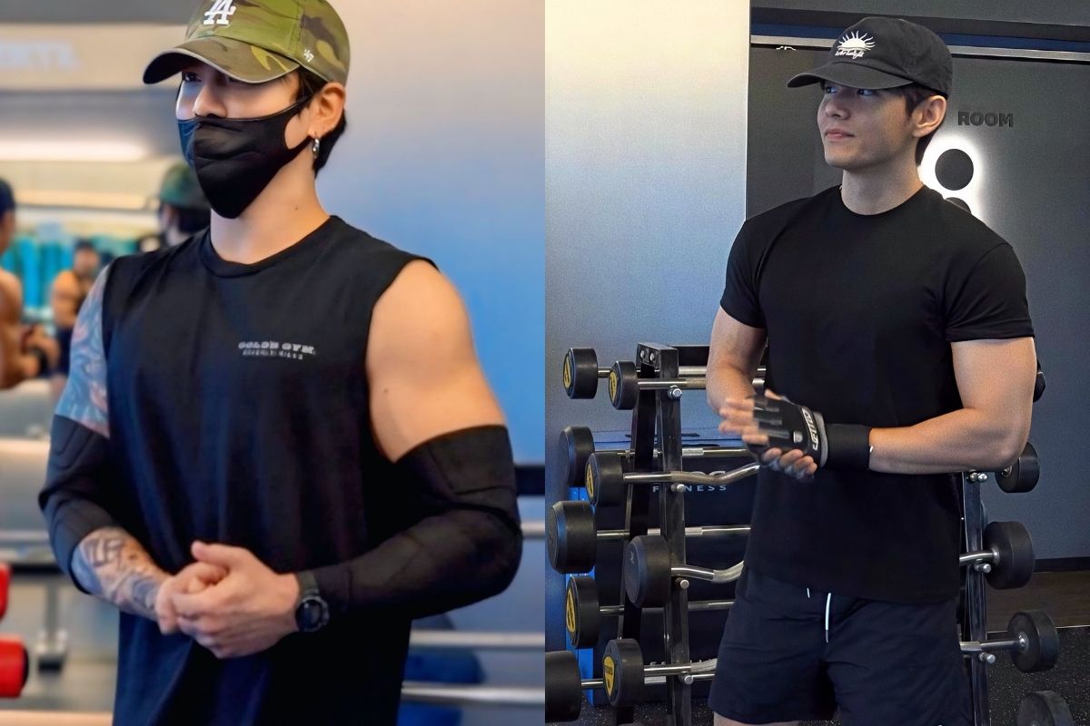Jungkook y V de BTS flexionan sus tonificados cuerpos junto al entrenador Hanjin Cho