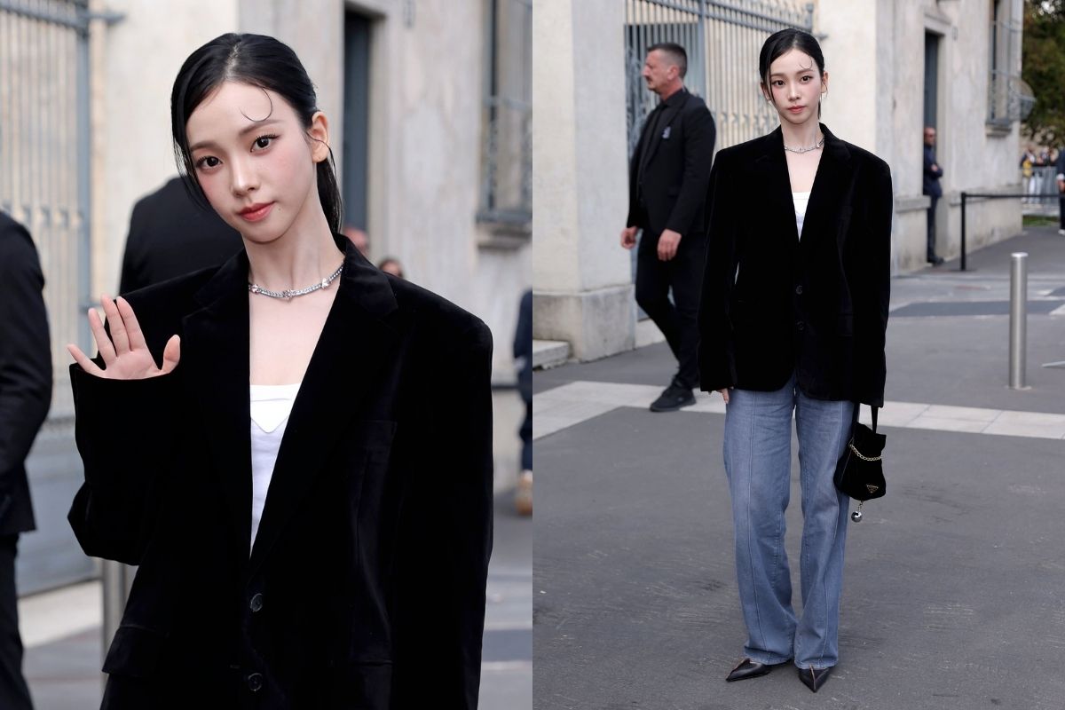 Karina de aespa irradia glamour y elegancia en el desfile de Prada en la Semana de la Moda de Milán