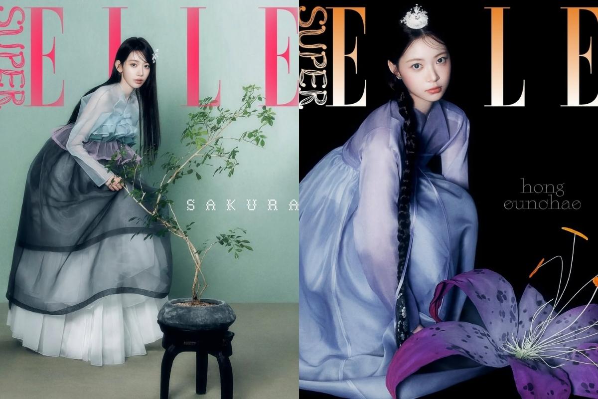 LE SSERAFIM desvela sus hermosos y elegantes visuales 'hanbok' para ELLE Korea