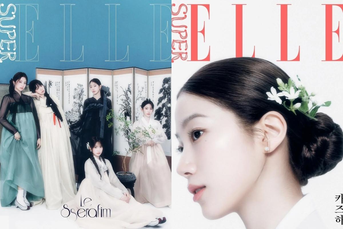 LE SSERAFIM desvela sus hermosos y elegantes visuales 'hanbok' para ELLE Korea