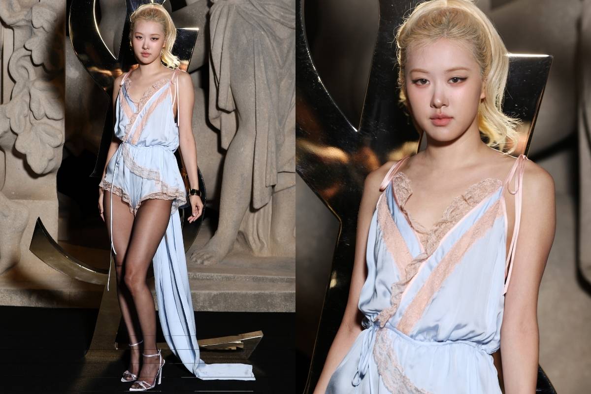 Rosé de BLACKPINK asiste al desfile de Saint Laurent Women’s Spring/Summer 2026 en la Semana de la Moda de París