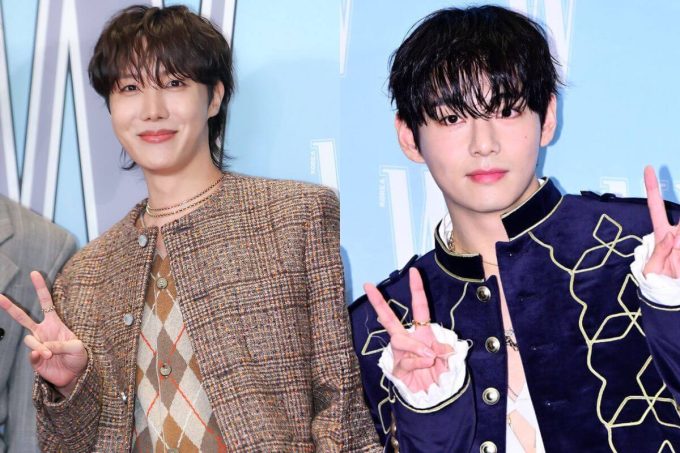 BTS J-Hope juega tiernamente con el cabello de V durante un evento