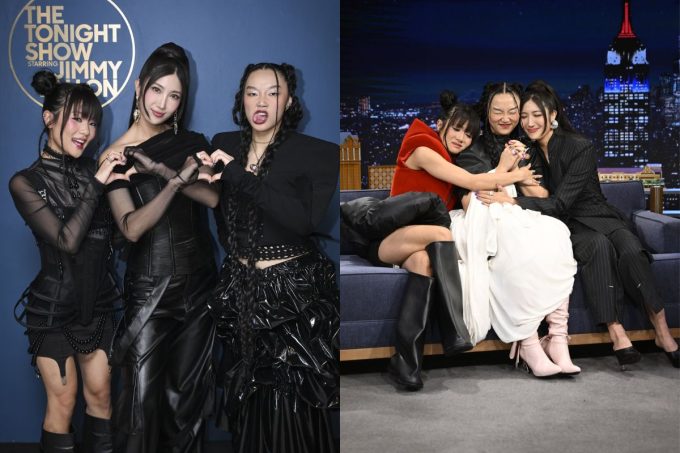 Jimmy Fallon sorprende a EJAE, Audrey Nuna y Rei Ami de 'KPop Demon Hunters' con el Disco Platino de 'Golden'