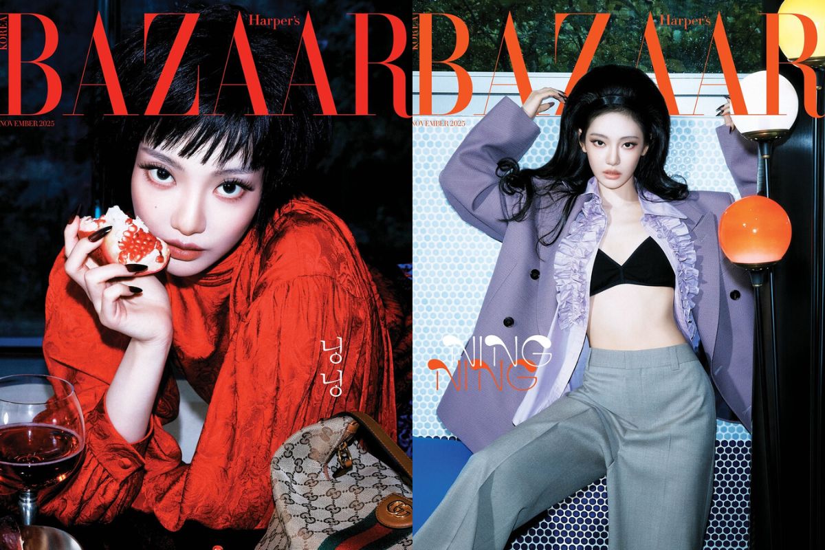 Ningning de aespa muestra su belleza clásica en nuevas fotos para Harper's Bazaar Korea