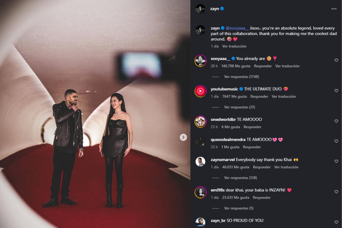 Jisoo de BLACKPINK y Zayn Malik comparten una linda interacción en Instagram Jisoo de BLACKPINK y Zayn Malik comparten una linda interacción en Instagram