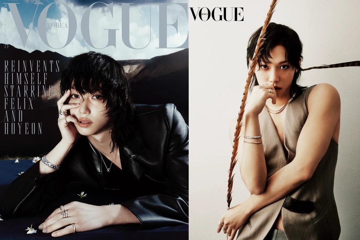 Felix de Stray Kids luce un nuevo cambio de look para Vogue Korea