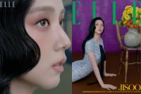 Jisoo de BLACKPINK brilla como un copo de nieve en la nueva portada para ELLE Korea