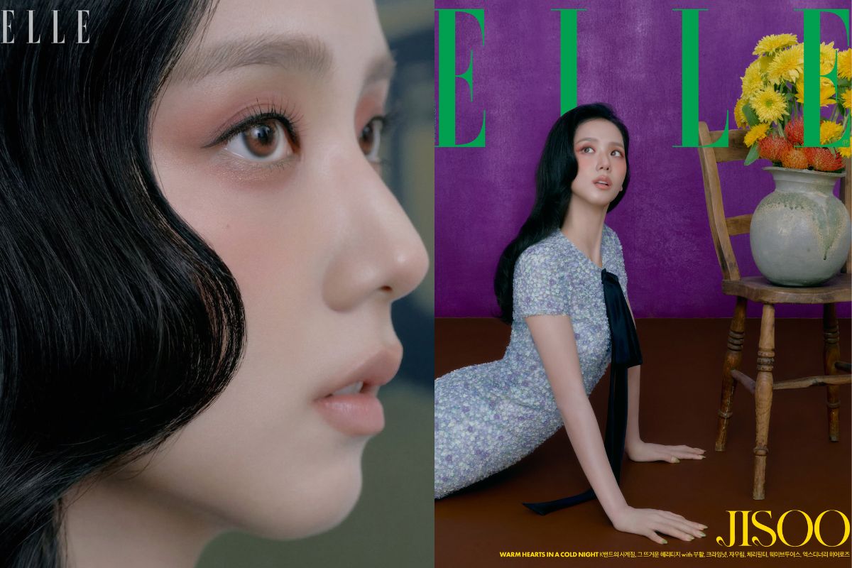 Jisoo de BLACKPINK brilla como un copo de nieve en la nueva portada para ELLE Korea