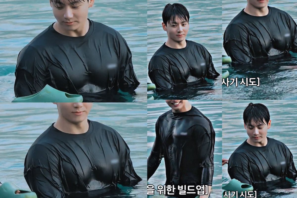 Jungkook de BTS enloquece a sus fans por el gran tamaño de su pecho mojado