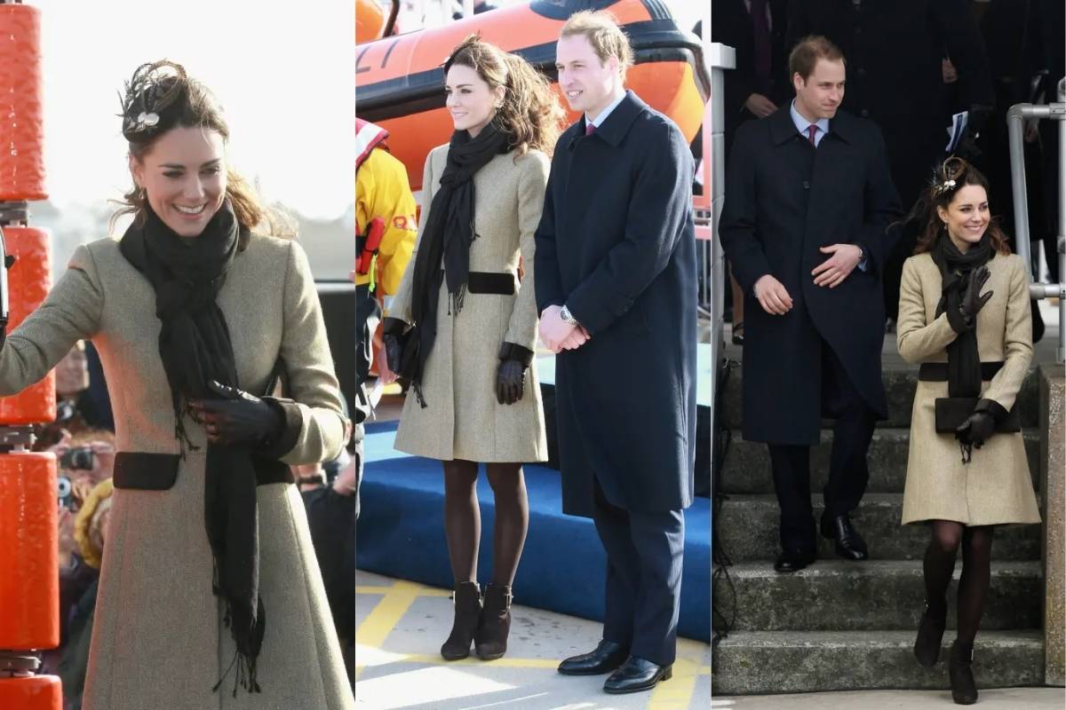 La princesa Charlotte luce una réplica miniatura del icónico abrigo café de Kate Middleton