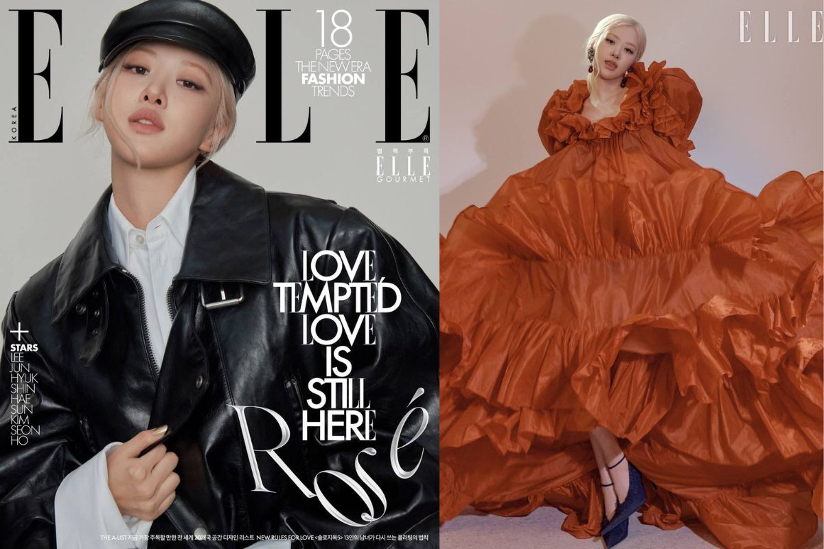 Rosé de BLACKPINK deslumbra con su audaz estilo en nuevas fotos para ELLE Korea