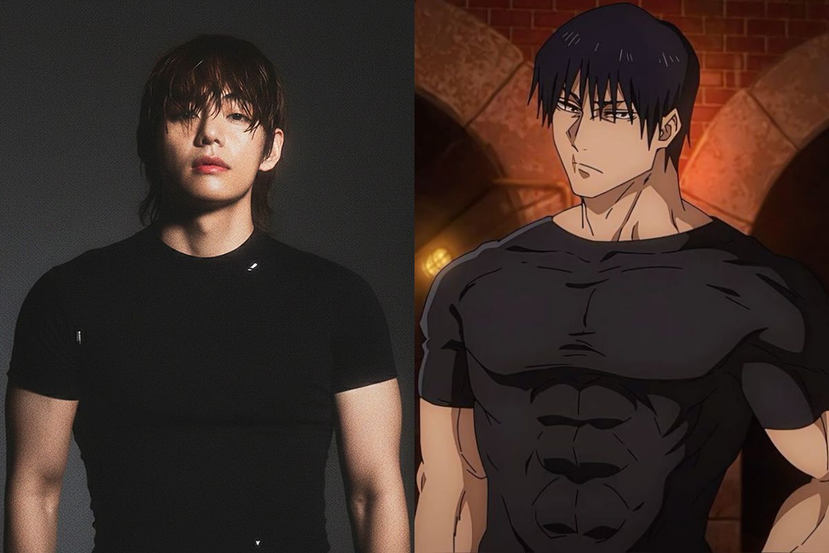 V de BTS y su parecido físico a Toji Fushiguro