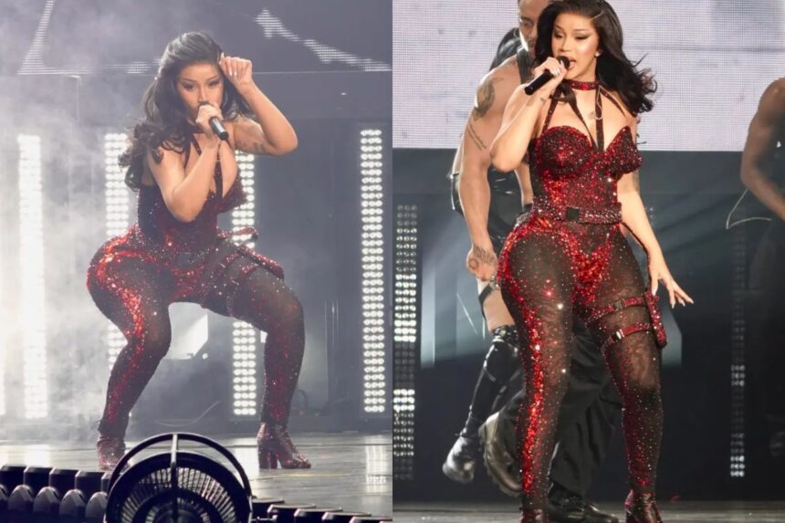 Cardi B se cae de una silla durante su gira Little Miss Drama