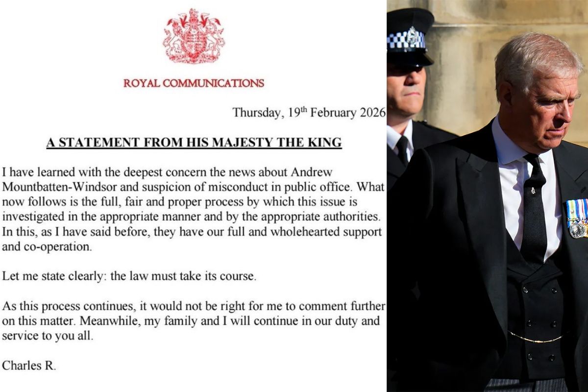 El rey Carlos III emite un comunicado tras el arresto de su hermano el príncipe Andres El rey Carlos III emite un comunicado tras el arresto de su hermano el príncipe Andres