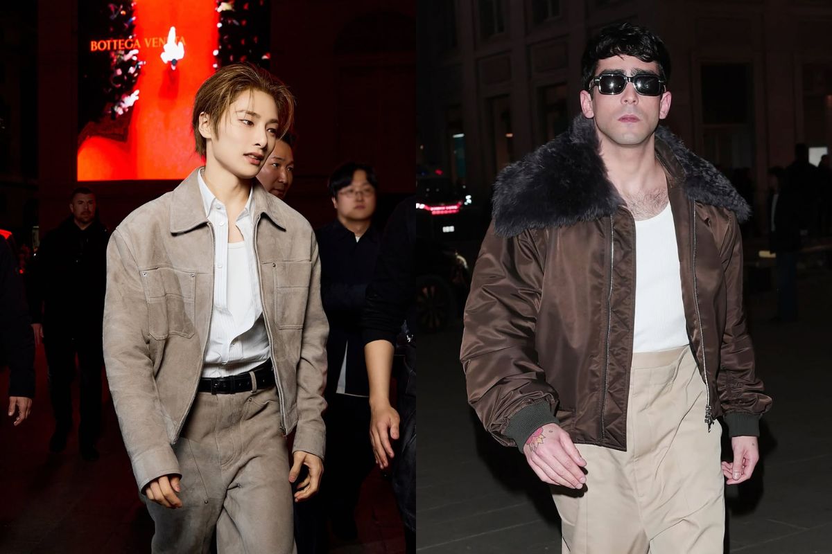 I.N de Stray Kids y Omar Ayuso en la semana de la moda de Milán