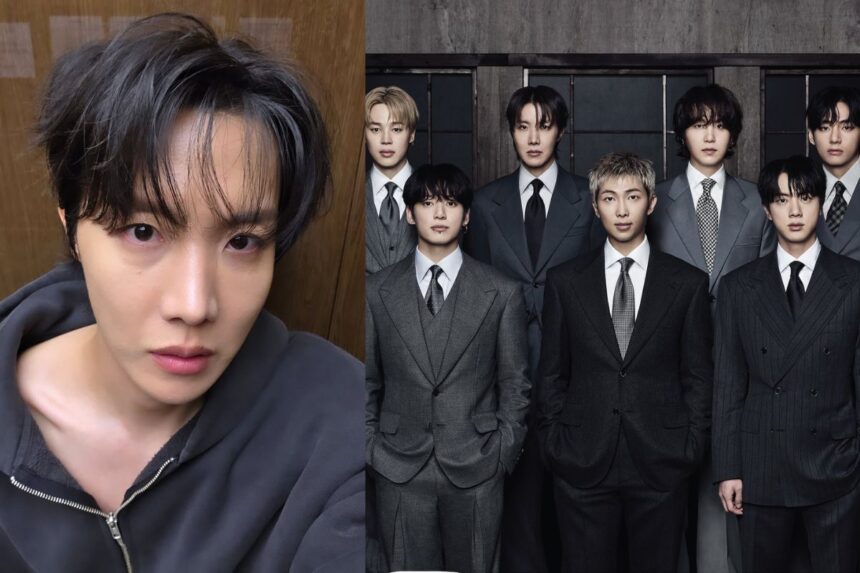 J-Hope comparte una nueva foto con los chicos de BTS antes del estreno de ARIRANG