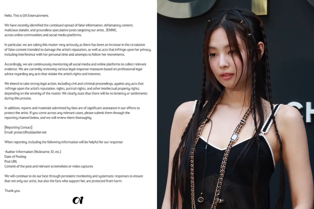 La agencia de Jennie de BLACKPINK anuncia fuertes medidas legales contra difamadores