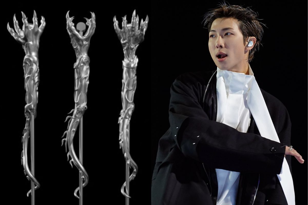 El curioso soporte de micrófono que RM de BTS usó en el concierto de Gwanghwamun El curioso soporte de micrófono que RM de BTS usó en el concierto de Gwanghwamun