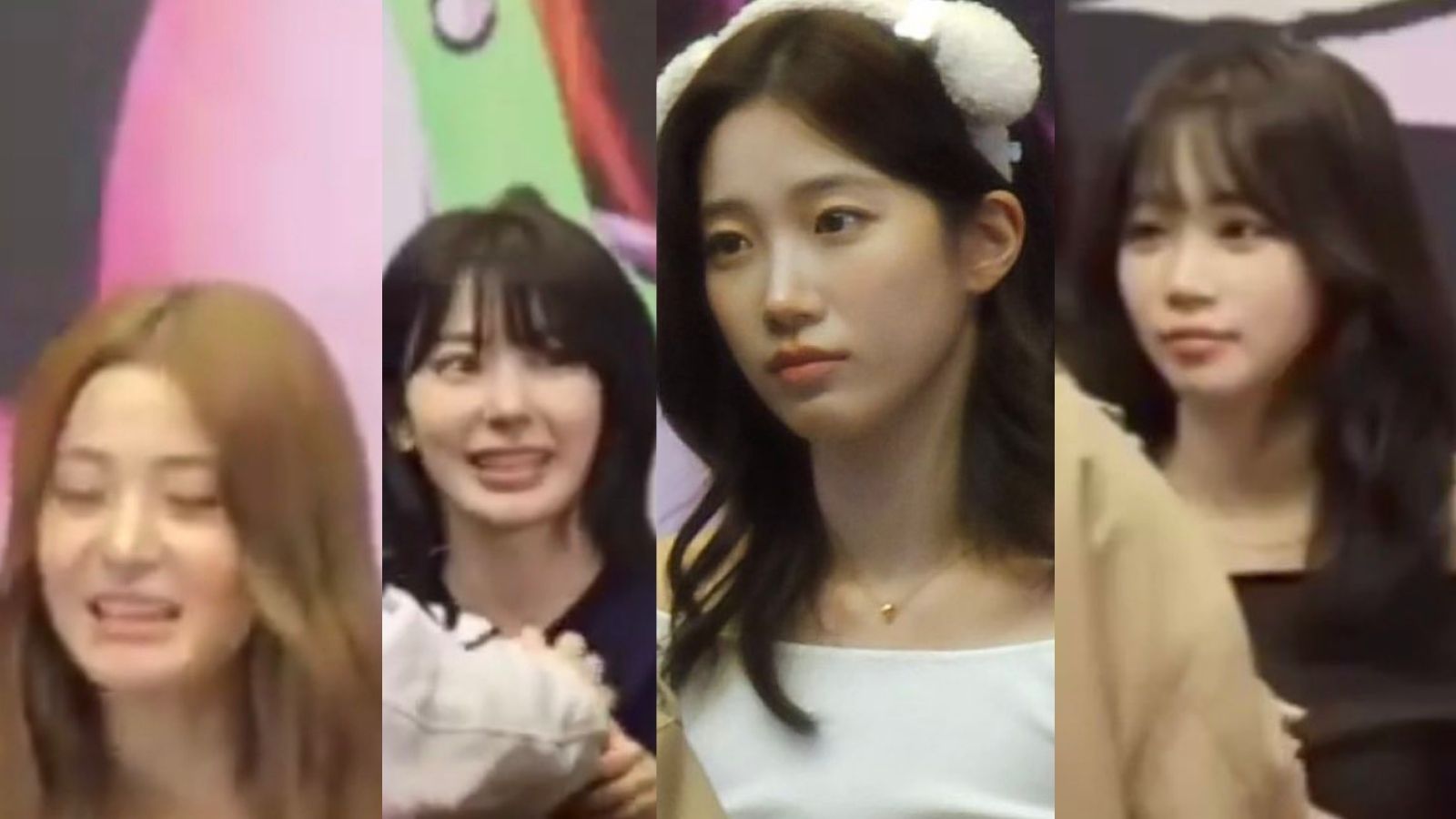 Reacciones de las chicas de LE SSERAFIM al ver al fan acosador