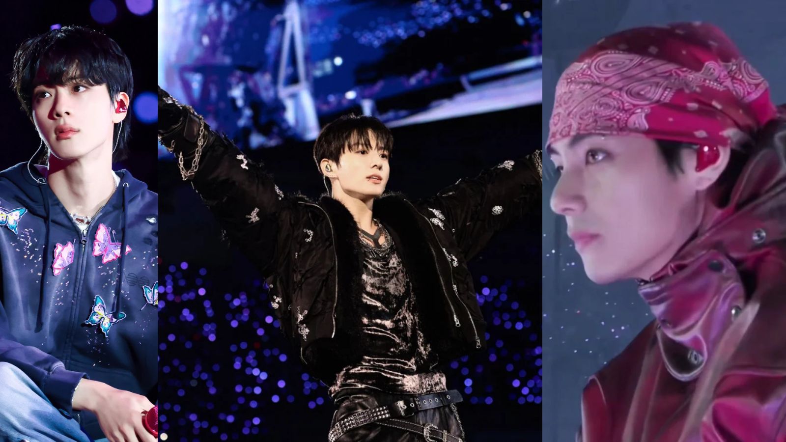 Jin, Jungkook y V lucieron magníficos en el último concierto de bts en corea 