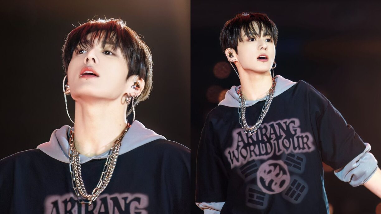 Jungkook de BTS muestra silueta de su miembro en Estados Unidos durante el Arirang Tour