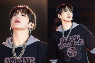 Jungkook de BTS muestra silueta de su miembro en Estados Unidos durante el Arirang Tour
