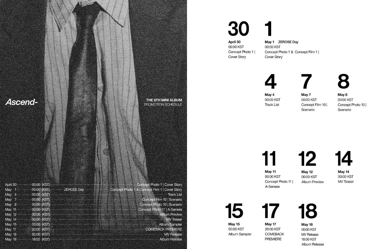ZEROBASEONE comienza a prepararse para su regreso con su sexto mini álbum 'Ascend'
