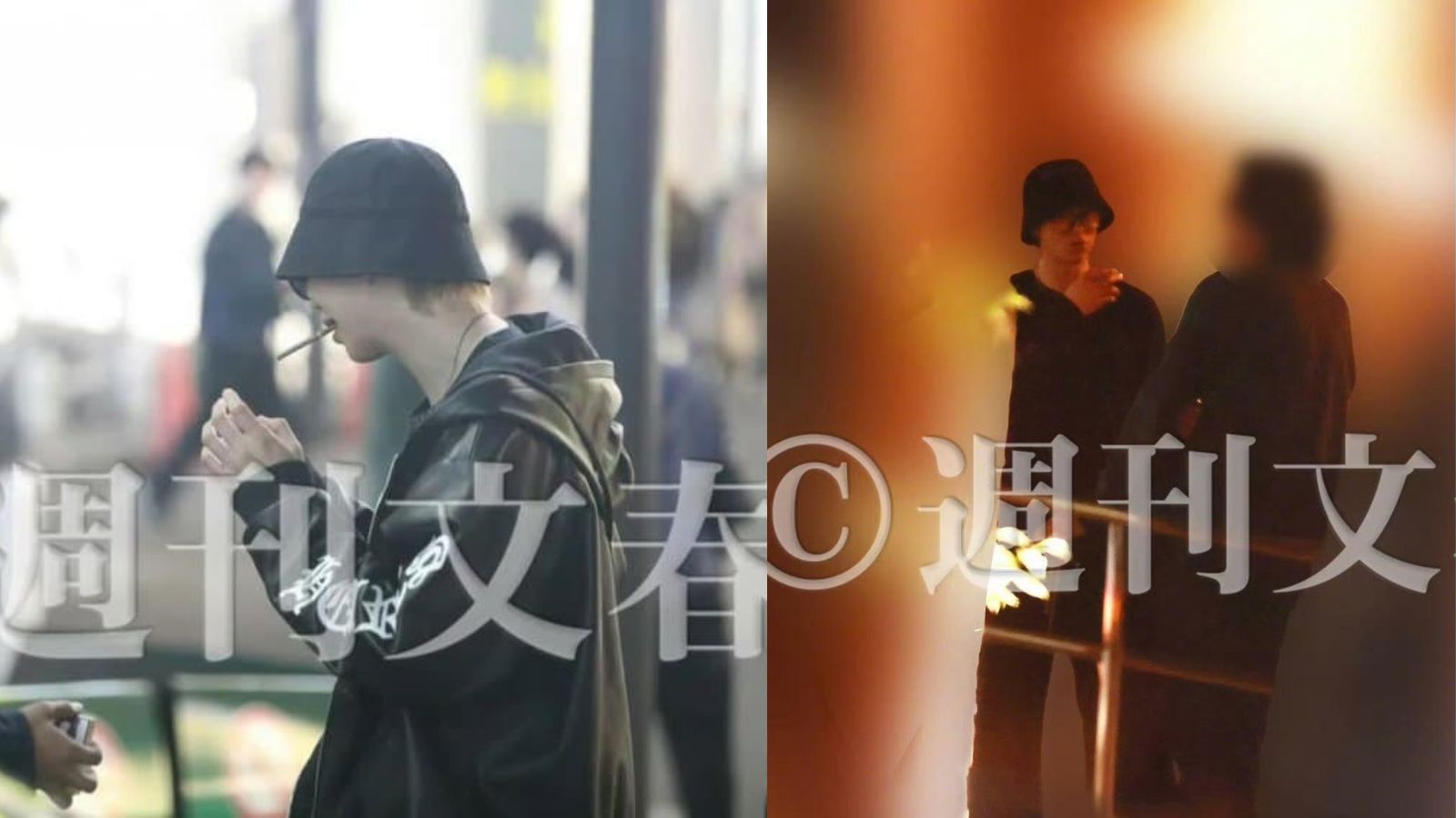 rm de bts fumando en Shibuya, Japón