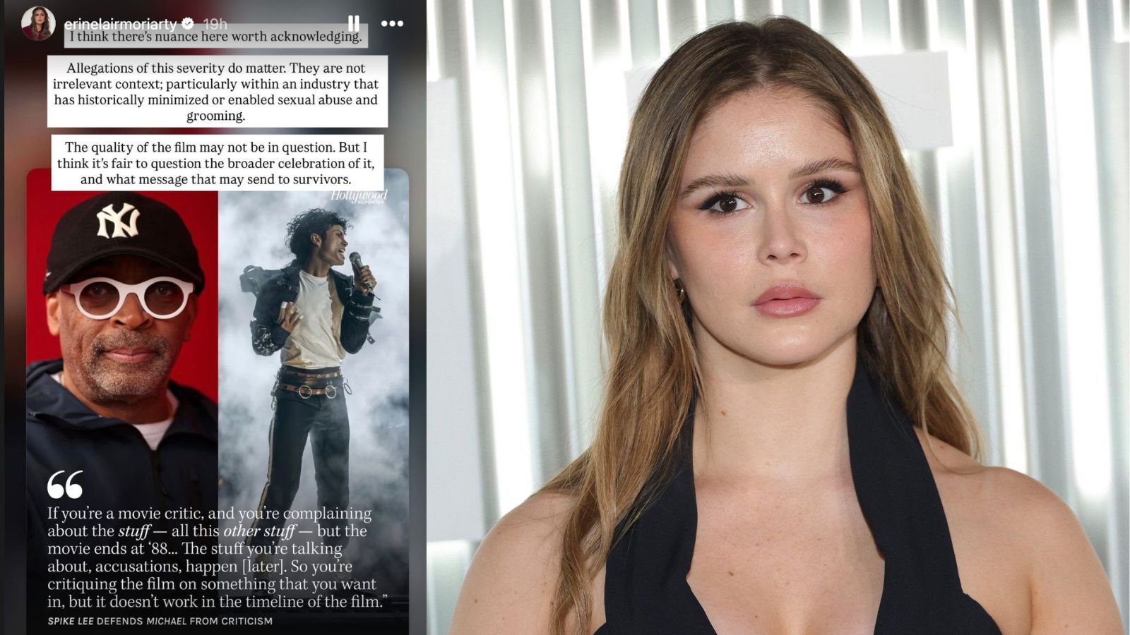 Erin Moriarty de The Boys critica película de Michael Jackson por omitir acusaciones de abuso