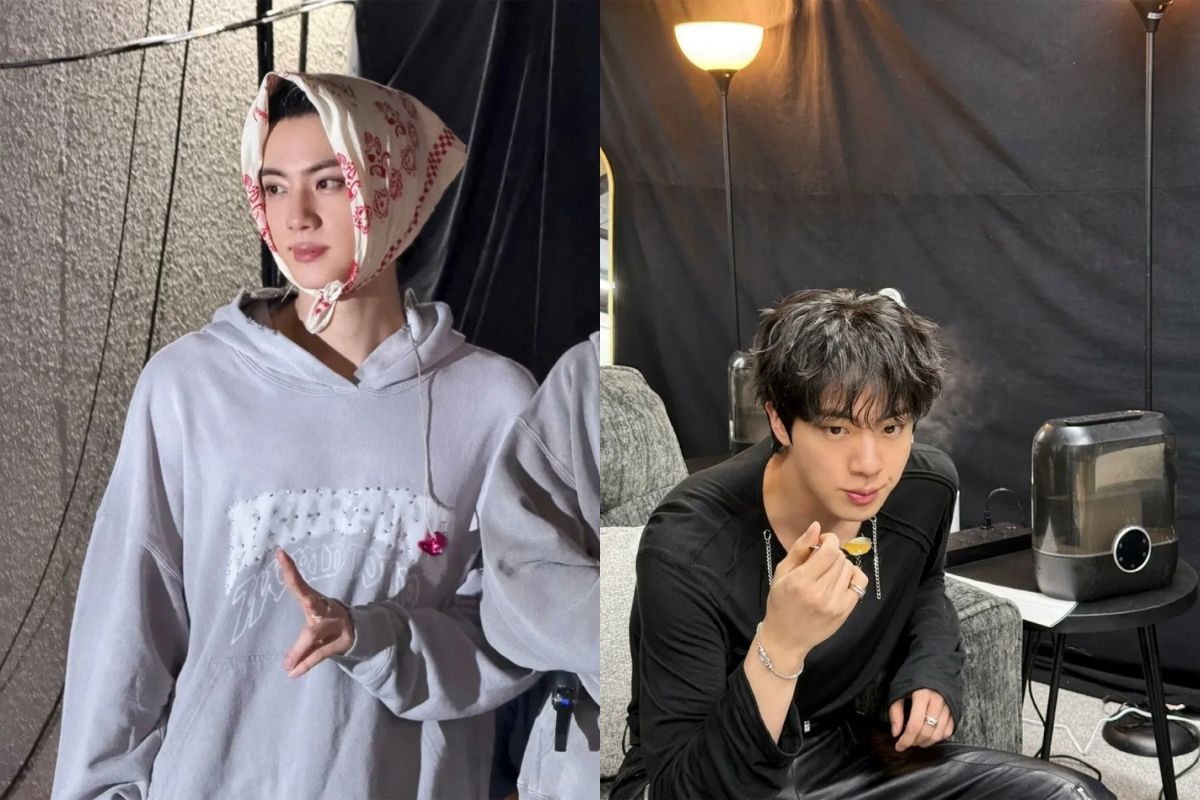 Jin de BTS encanta a los fans con sus impresionantes visuales durante el concierto en El Paso Jin de BTS encanta a los fans con sus impresionantes visuales durante el concierto en El Paso
