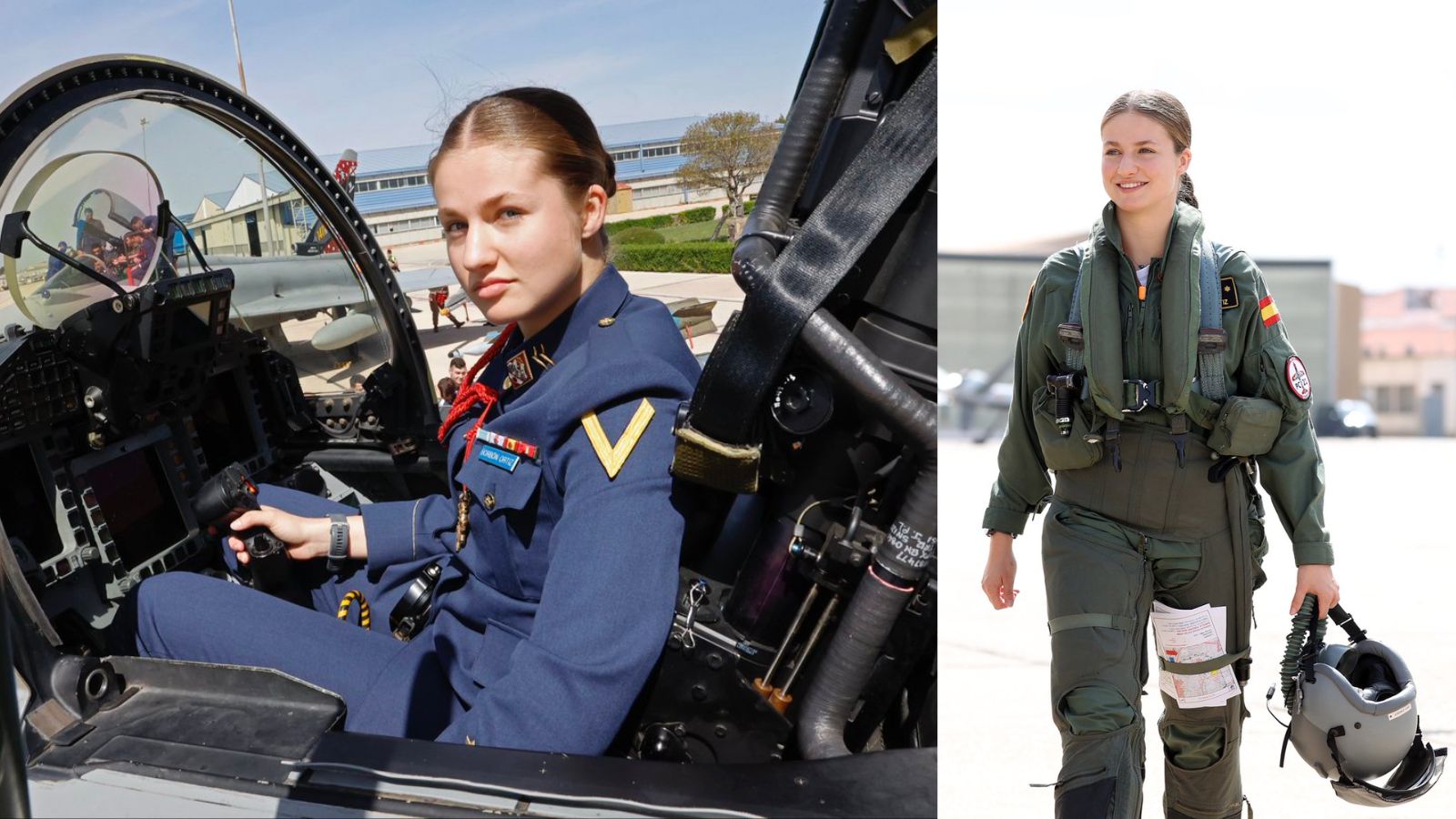 La princesa Leonor inicia peligroso entrenamiento de paracaidismo militar La princesa Leonor en su practica de paracaidista