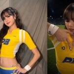 Lisa de BLACKPINK desata furor con un short de látex para su canción del mundial de la FIFA