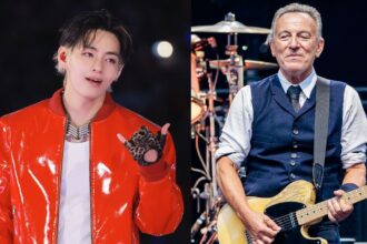 V de BTS le rinde homenaje a Bruce Springsteen en el Stanford Stadium en California
