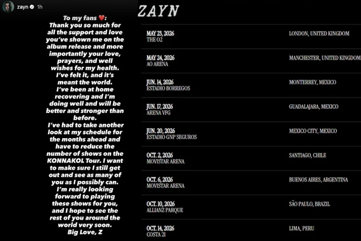 Zayn Malik cancela su gira por Estados Unidos tras ser hospitalizado