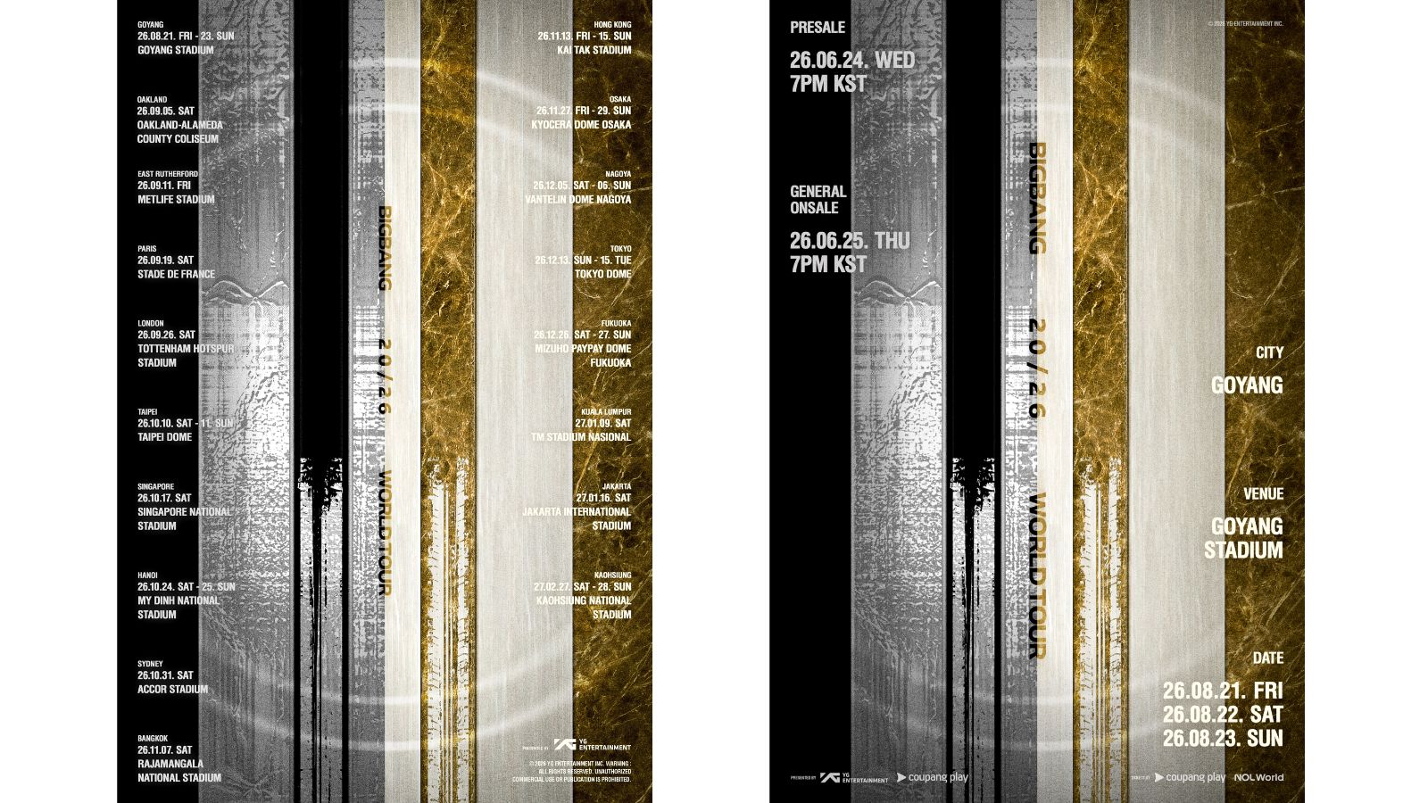 BIGBANG confirma oficialmente una gira mundial para celebrar 20 años desde su debut