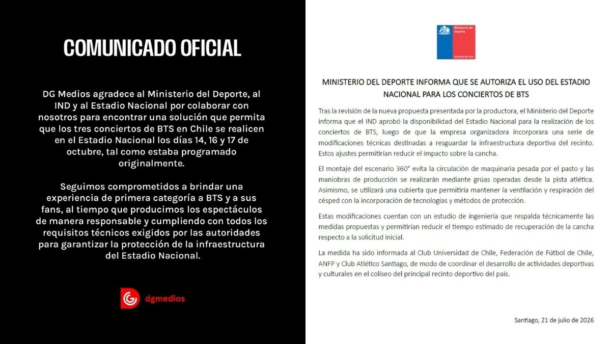 BTS recibe la aprobación para presentar sus conciertos en Chile BTS recibe la aprobación para presentar sus conciertos en Chile
