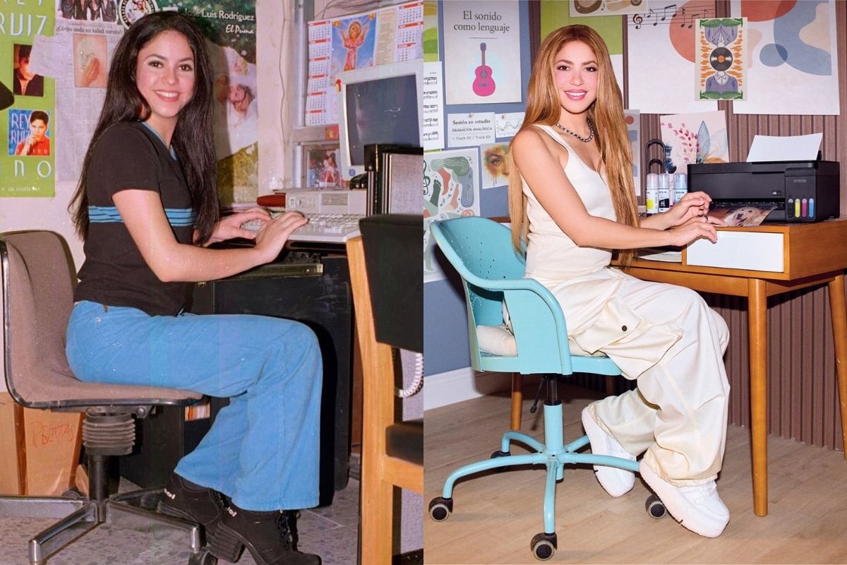 Shakira renueva su icónico meme de la computadora antes de la fama mundial Shakira renueva su icónico meme de la computadora antes de la fama mundial